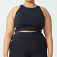 COTTON ON Women's Active Compression Crop Top Black Size 12W
