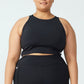 COTTON ON Women's Active Compression Crop Top Black Size 12W