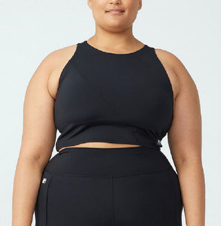 COTTON ON Women's Active Compression Crop Top Black Size 12W