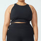COTTON ON Women's Active Compression Crop Top Black Size 16W