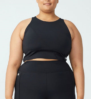 COTTON ON Women's Active Compression Crop Top Black Size 16W