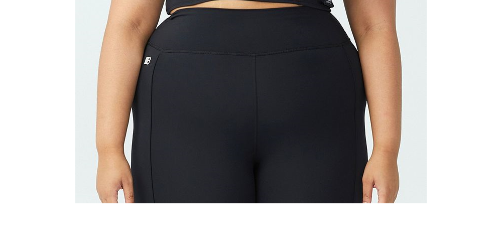 COTTON ON Women's Active Compression Crop Top Black Size 16W