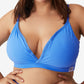Cotton On Women's Active Ultimate Active Plunge Crop Bra Blue Size 16W