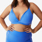 COTTON ON Women's Ultimate Active Plunge Crop Bra Blue Size 18W