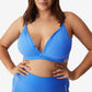 COTTON ON Women's Ultimate Active Plunge Crop Bra Blue Size 18W