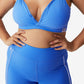 COTTON ON Women's Ultimate Active Plunge Crop Bra Blue Size 18W