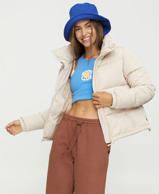 Cotton On Women's The Recycled Mother Puffer Jacket White Size Large