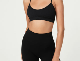COTTON ON Women's Seamless Tiny Crop Top Black Size X-Large