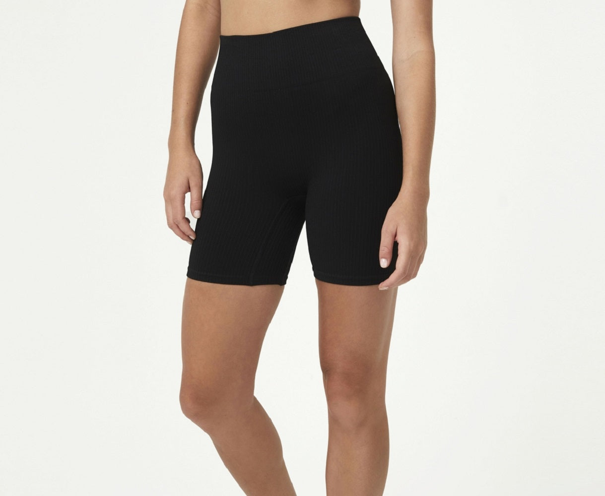 COTTON ON Women's Seamless Jacquard Bike Shorts Black Size Medium