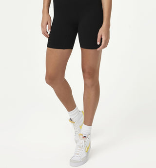 COTTON ON Women's Seamless Jacquard Bike Shorts Black Size Medium