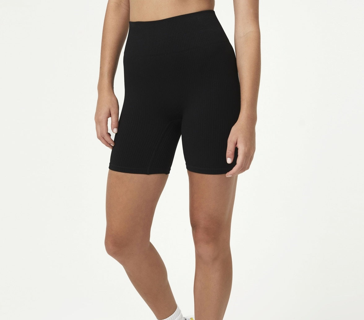 COTTON ON Women's Seamless Jacquard Bike Shorts Black Size Small