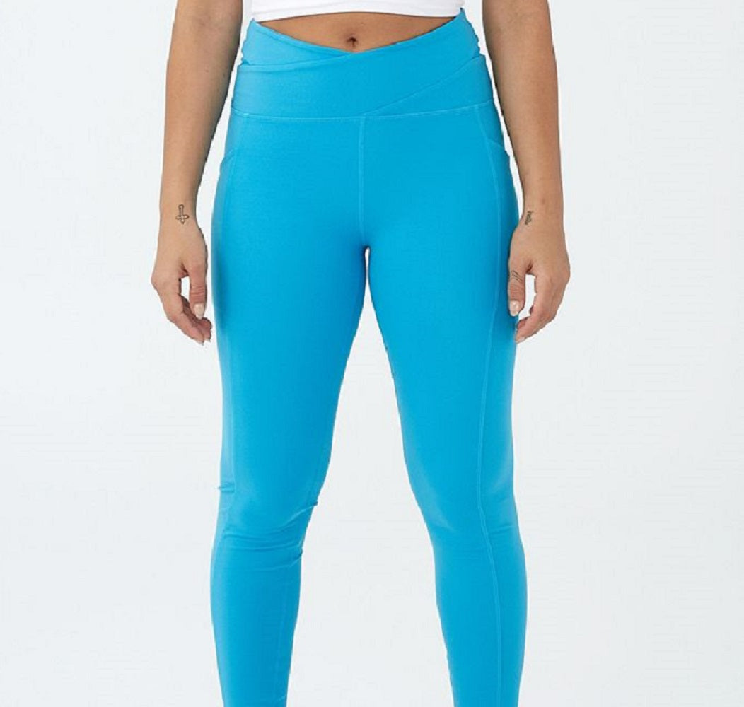 COTTON ON Women's Ultra Soft Pocket Full Length Tight Pants Blue Size Small