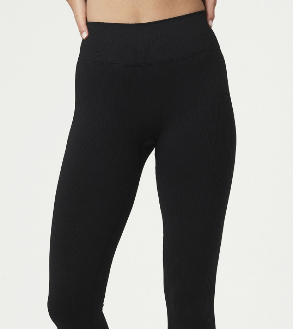 COTTON ON Women's Seamless Scrunch Bum Booty Full Length Tights Black Size Medium