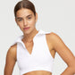 COTTON ON Women's Seamless Polo Crop Tank Top White Size X-Large