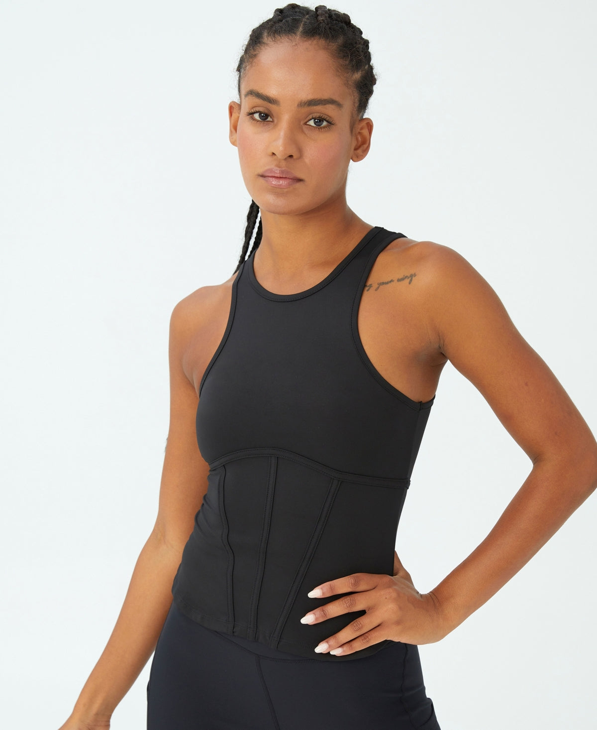 COTTON ON Women's Contouring Bustier Tank Top Black Size X-Small