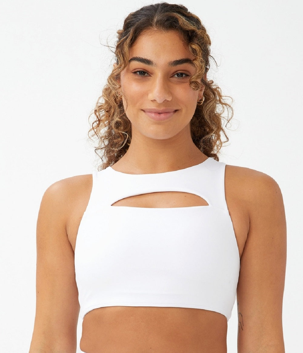 COTTON ON Women's Smoothing Cut Out Vestlette Top White Size Large