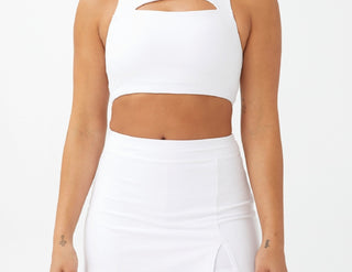 COTTON ON Women's Smoothing Cut Out Vestlette Top White Size X-Large