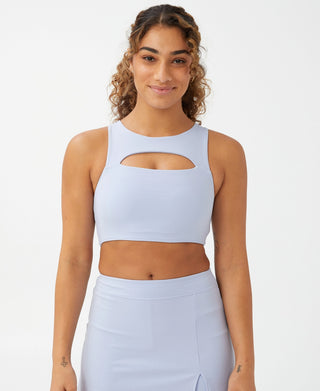 COTTON ON Women's Smoothing Cut Out Vestlette Top Blue Size X-Large