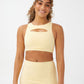 COTTON ON Women's Smoothing Cut Out Vestlette Top Yellow Size X-Large