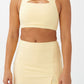 COTTON ON Women's Smoothing Cut Out Vestlette Top Yellow Size X-Large