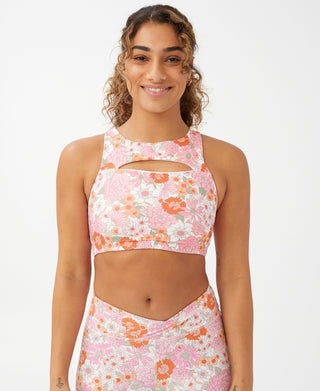 COTTON ON Women's Smoothing Cut Out Vestlette Top Pink Size Large