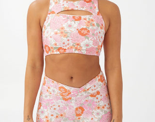 COTTON ON Women's Smoothing Cut Out Vestlette Top Pink Size Large