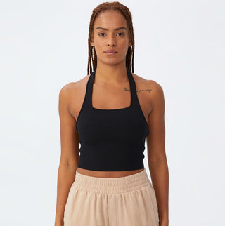 COTTON ON Women's Summer Knit Twist Back Vestlette Top Black Size Medium