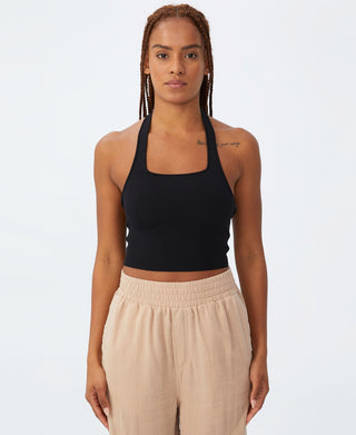 COTTON ON Women's Summer Knit Twist Back Vestlette Top Black Size X-Large