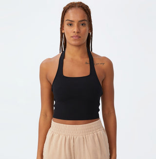 COTTON ON Women's Summer Knit Twist Back Vestlette Top Black Size X-Large