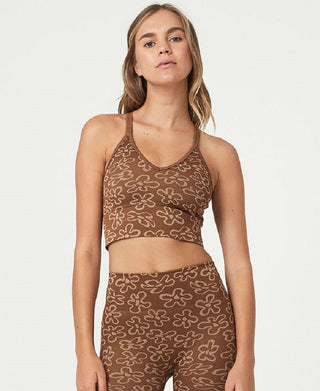 COTTON ON Women's Seamless Jacquard Vestlette Top Brown Size X-Large