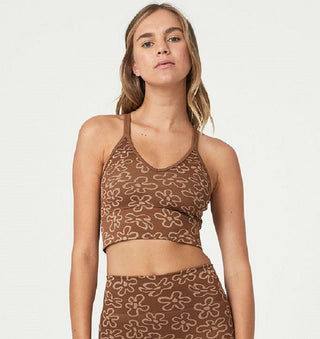 COTTON ON Women's Seamless Jacquard Vestlette Top Brown Size X-Large