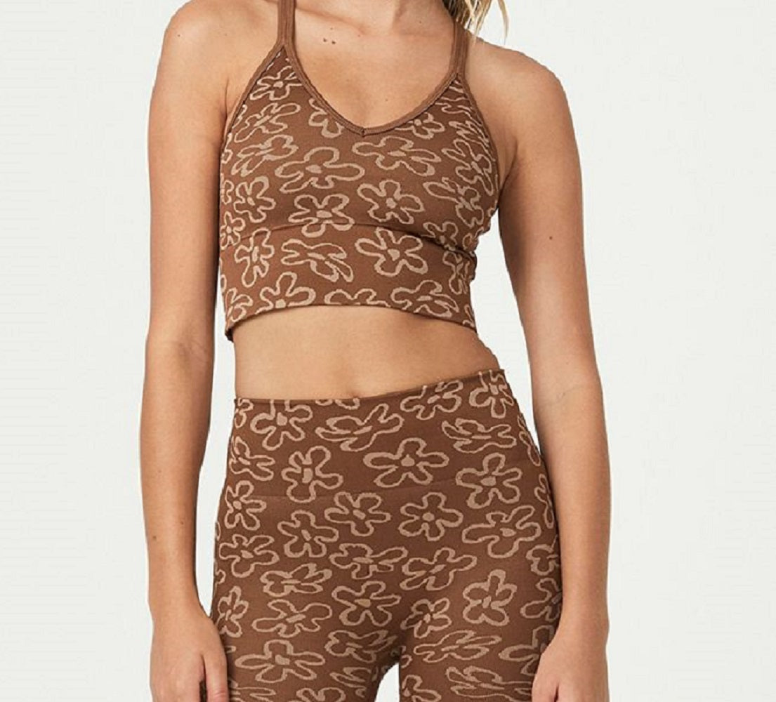 COTTON ON Women's Seamless Jacquard Vestlette Top Brown Size X-Large