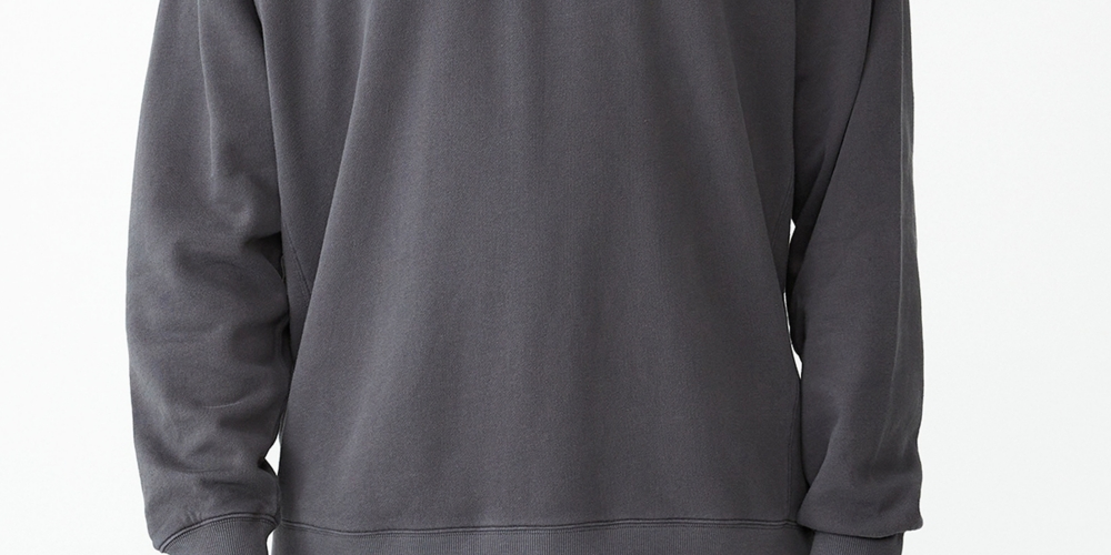 COTTON ON Men's Pigment Dyed Oversized Crew Sweatshirt Gray Size Large