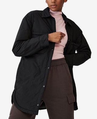 COTTON ON Women's The Puffer Shacket Jacket Black Size X-Large