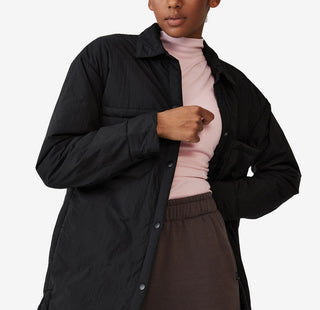 COTTON ON Women's The Puffer Shacket Jacket Black Size X-Large