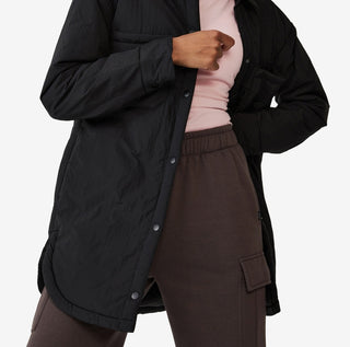 COTTON ON Women's The Puffer Shacket Jacket Black Size X-Large