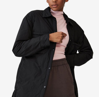 COTTON ON Women's The Puffer Shacket Jacket Black Size X-Small
