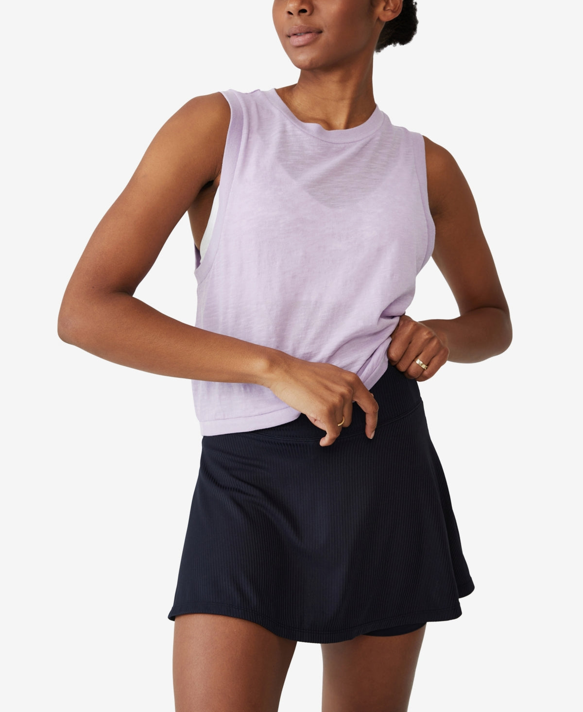 COTTON ON Women's The Tank Top Purple Size X-Small