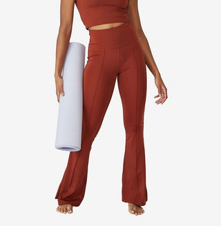 COTTON ON Women's Contouring Yoga Flare Pants Brown Size Medium