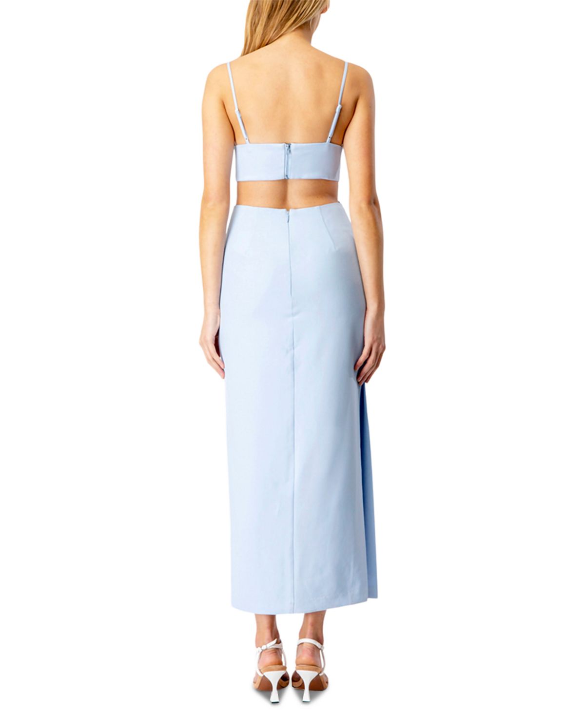 Bardot Women's Cutout Sleeveless Midi Dress Blue Size 4