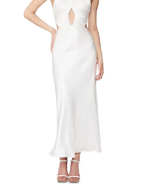 Bardot Women's Wyn Halter Neck Dress White Size 4
