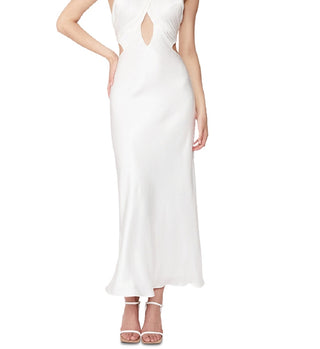 Bardot Women's Wyn Halter Neck Dress White Size 10