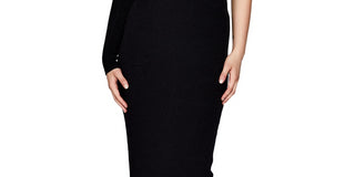 Bardot Women's Asymmetric Single Long Sleeve Midi Dress Blue Size M