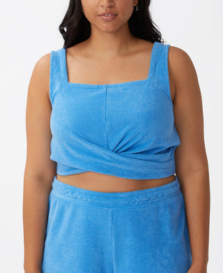 COTTON ON Women's Active Sweat To Swim Vestlette Top Blue Size 14W