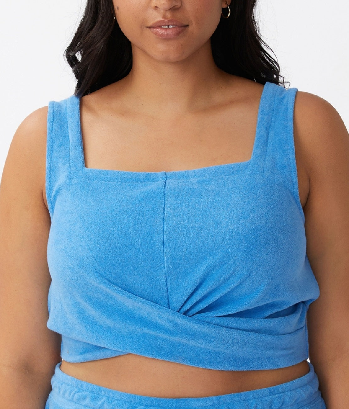 COTTON ON Women's Active Sweat To Swim Vestlette Top Blue Size 14W