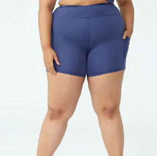 COTTON ON Women's Active Ultra Soft Pocket Bike Shorts Blue Size 12W