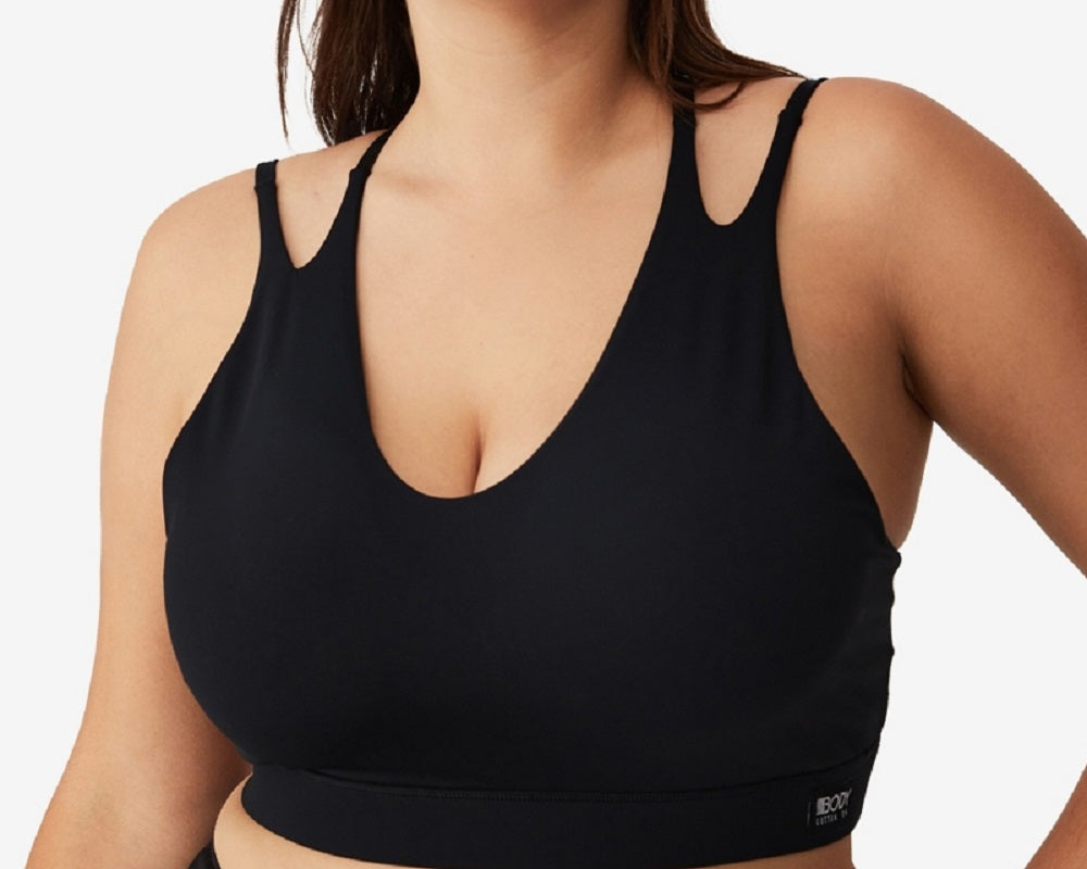 COTTON ON Women's Active Ultimate Workout Crop Top Black