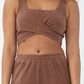 COTTON ON Women's Sweat To Swim Vestlette Top Brown Size Medium