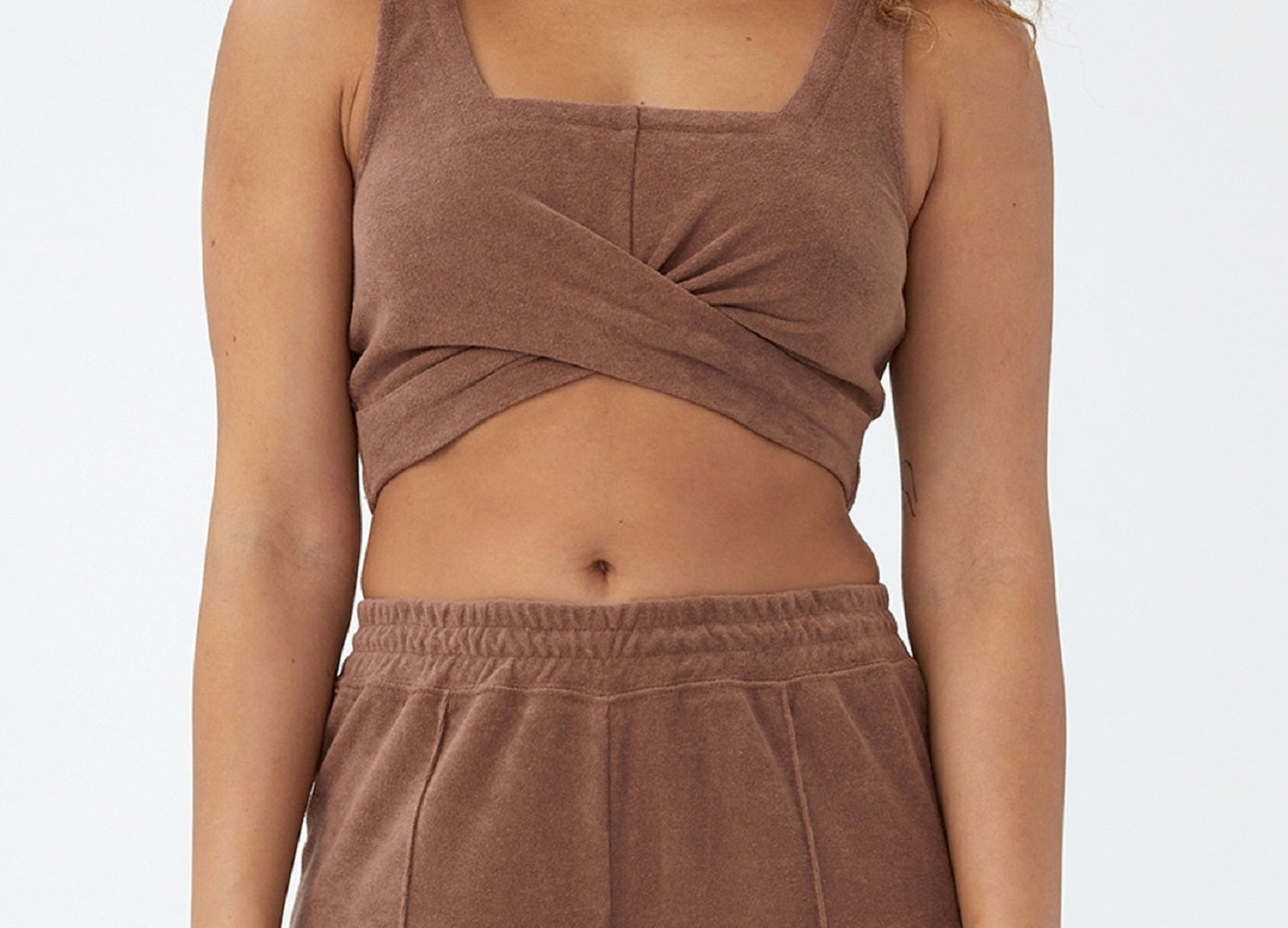 COTTON ON Women's Sweat To Swim Vestlette Top Brown Size Medium