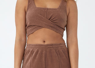 COTTON ON Women's Sweat To Swim Vestlette Top Brown Size Medium